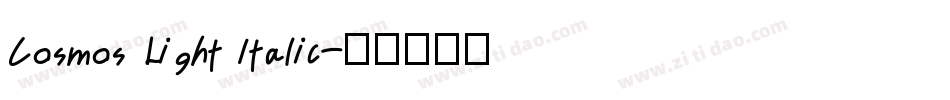 Cosmos Light Italic字体转换